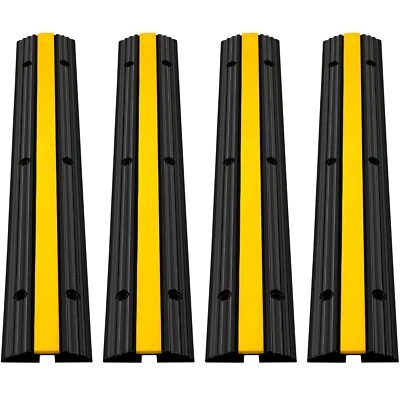 VEVOR 4 PIEZAS 1 Canal Velocidad Golpes Cable Manguera 22000lbs Cable Protector Rampa Foto 1 de 4