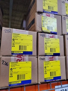 Square D EDB34080 3pole 80amp 480v circuit breaker type NF New box warranty! - Picture 1 of 2