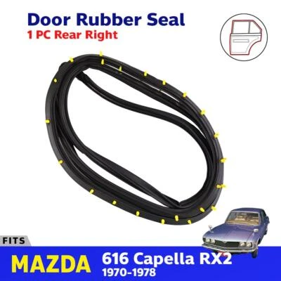 Door Rubber Seal Weatherstrip Rear RH Fits Mazda 616 618 Capella RX2 1970-78 P09 Foto 1 de 4
