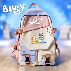Bluey Bingo Queen Design Backpack High Capacity Waterproof 3 front pockets New - Picture 1 of 13