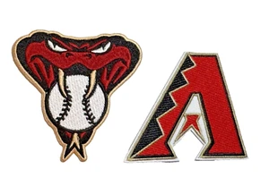 (2) Arizona Diamondbacks MLB Team Logo Embroidered 3in Iron / Sew-On Patch - Picture 1 of 6