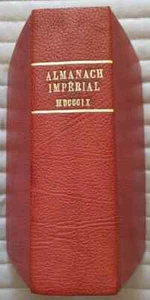 C1 NAPOLEON - ALMANACH IMPERIAL AN 1809 Reliure CUIR Bel Etat  - Imagen 1 de 6