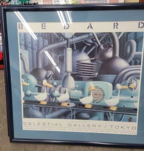 VINTAGE MICHAEL BEDARD "Celestial Gallery Tokyo" Lithograph- FRAME 28" X 27" - Picture 1 of 1