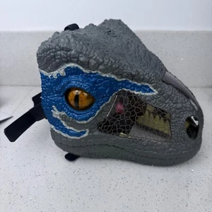 Jurassic World Park Chomp N Roar Maske Velociraptor Raptor blau Dinosaurier funktioniert - Bild 1 von 6