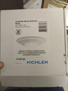 NEW, Kichler Lighting 43846 WHLED30 Flush Mount White, 3000K LED 14W - Picture 1 of 1