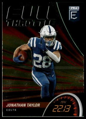 2022 Donruss Elite #FT1 Jonathan Taylor Full Throttle Green - Image 1 of 2