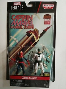 Marvel Legends Cosmic Mar-vell & Carol Danvers Captain 2 Pack Exclusive Comic - Picture 1 of 4