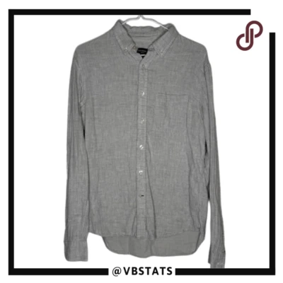 Club Monaco Men's Flannel Slim Fit Long Sleeve Button-Down Shirt Gray Size Small - Image 1 of 4