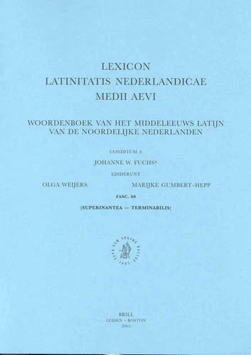 Lexicon Latinitatis Nederlandicae Medii Aevi: Fascicule 60 (Lexicon Latinitatis  - Image 1 of 1