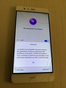 Huawei P9 EVA-L09 - Couleur Argent - Bloqué Google - Écran Cassé (476) - Photo 1 sur 7