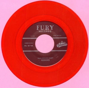 The Kodoks: Run Around Baby / Guardian Angel 7" Single 45 RPM - Imagen 1 de 3