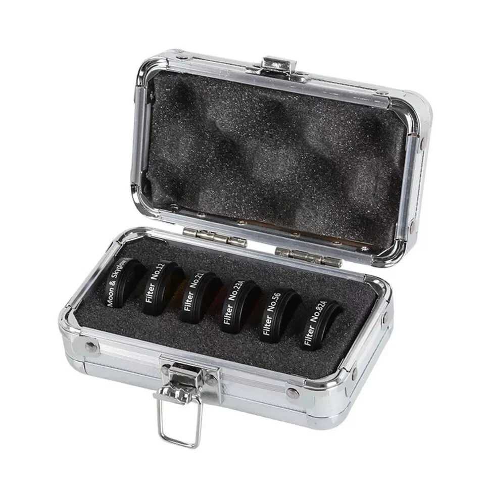 Lente óptica de 1,25 pulgadas filtro de luna y brillo del cielo para telescopio astronómico + caja Foto 1 de 4