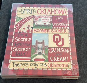 Oklahoma Sooners NCAA 10"x 8" 'How To' Canvas Wall Print By Glory Haus new
