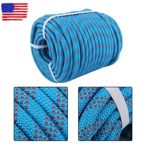 Cuerda de poliéster trenzada de 48 hilos azul de 1/2" x 200' cuerda de aparejo de árbol de arborista - Imagen 1 de 12