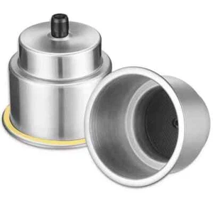 2x Stainless Steel Cup Drink Holders for Marine Boat Car Truck Camper RV w Drain - Picture 1 of 8