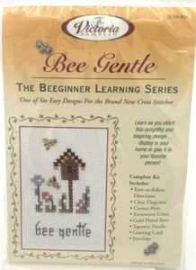 The Victoria Sampler Beeginner Cross Stitch Kit (bee gentle) JCSB-#06 - Picture 1 of 2