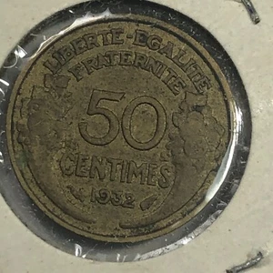 1932 France 50 Centimes Foreign Coin #2136 - Picture 1 of 2