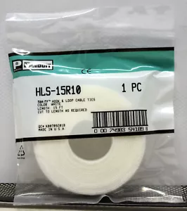 NEW Panduit HLS-15R10 Tak-Ty Hook & Loop Cable Ties 15ft Roll - White - Picture 1 of 2