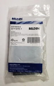 BELDEN AX104163 KEYCONNECT PIASTRA FRONTALE 4 PORTE NERO A FILO SINGOLA BANDA - Foto 1 di 2