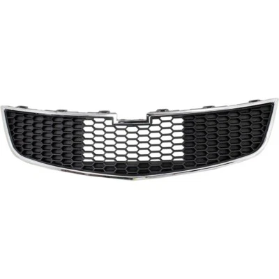 New Front Grille For 2011-2014 Chevrolet Cruze Chrome Shell Black Insert Plastic Foto 1 de 4