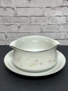 Salem China Spring Blossom offene Sauciere mit angesetztem Boden - Bild 1 von 8