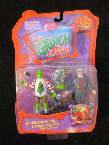 New 2000 How The Grinch Stole Christmas Whobilation Grinch & Mayor May Figures Cover