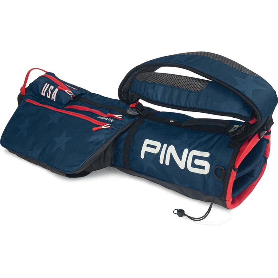 Bolsa de golf Ping Moonlite (azul marino/rojo) bolsa de domingo 2022 NUEVA Foto 1 de 1