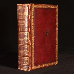1830 Dictionary of the English Language Samuel Johnson Leather Binding - Picture 1 of 7