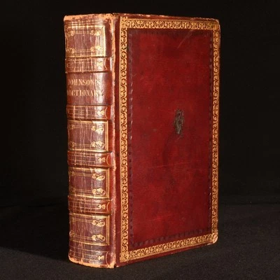 1830 Dictionary of the English Language Samuel Johnson Leather Binding - Image 1 of 4