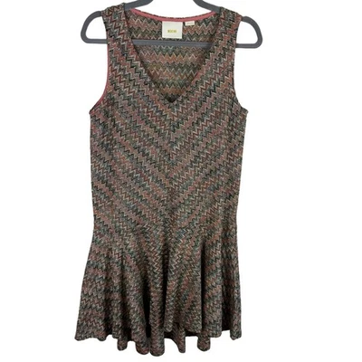 Maeve Multicolor Westwater Loose Knit Sleeveless V-Neck Stretchy Short Dress XS - Image 1 of 4