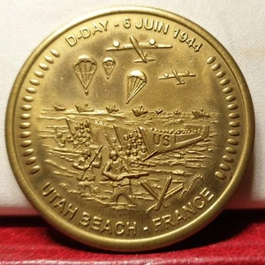 medal token MEDAL 45mm USA D DAY 1944 june 6th Normandy Utah beach - Picture 1 of 2
