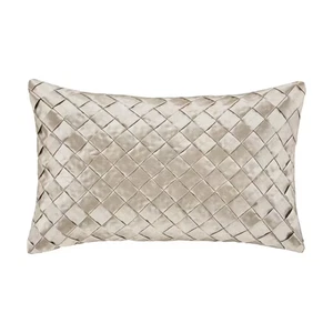 Dalton Taupe Polyester Damask Boudoir Decorative Throw Pillow 13 In. L X 21 In. - Picture 1 of 6