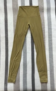 Leggings Lululemon Athletica Align Talla 2/28” Largo Caqui Verde Yoga Comodidad - Imagen 1 de 7