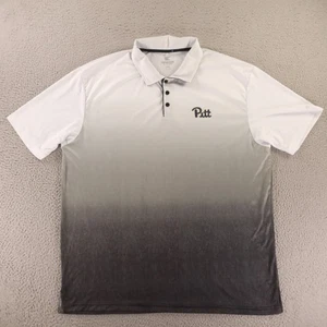 Camisa Polo Pittsburgh Panthers Para Hombres 3XL Gris Blanco NCAA Baloncesto Pitt Ombre - Imagen 1 de 9