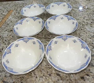 6 Grindley Müslischalen - in WINDSOR - blau - CREAMPETAL EUC - Bild 1 von 3