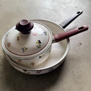 Vintage Villeroy und Boch Petite Fleur Emaille Töpfe - Bild 1 von 12