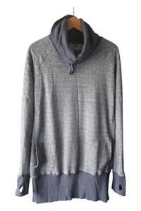 Sweaty Betty Womens High Neck Sweatshirt XL Grey Activewear Knitted Pullover - Picture 1 of 6