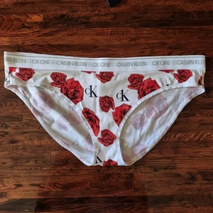 Calvin Klein Mutandine Donna 1X Slip Stampa Rosa Logo Cintura Intimo - Foto 1 di 7