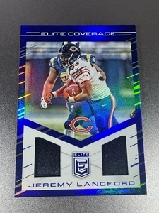 2016 Donruss Elite Jeremy Langford Double Jersey Chicago Bears Michigan - Picture 1 of 7