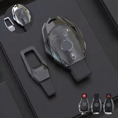 Metal Key Fob Case Cover Skin For Mercedes Benz A C E S G SLK ML GLK GLE GLC GLS Foto 1 de 4