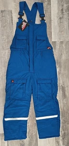 NWT - Red Wing Flame Resistant Insulated Blue Bibs Overalls Sz L-R - Picture 1 of 8