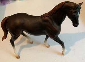Breyer Paddock Pals Horse Dark Brown Feather-Look Design on Face 6" x 7" Vintage - Picture 1 of 6