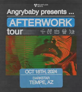 Angrybaby AFTERWORK Tour Relentless Beats EDM Tempe AZ Darkstar Club Wristband - Picture 1 of 4