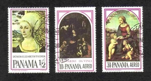 Panama 1966 Paintings complete set of 3 values (SW 950-952) used - Picture 1 of 1