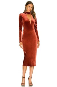 Michael Costello x REVOLVE yuri midi dress in rust Size XS - Picture 1 of 4