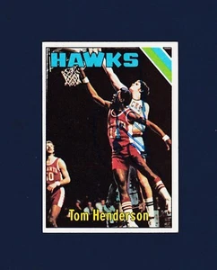 Tom Henderson signed Atlanta Hawks 1975 Topps Basketball Karte - Bild 1 von 1
