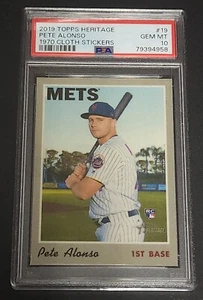 2019 Topps Heritage Pete Alonzo 1970 Cloth Stickers PSA 10 - Picture 1 of 2
