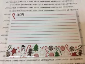 GINA B DESIGNS RECIPE CARDS New in sealed plastic 20 lined Cards 4” X 6” SNOWMAN - Picture 1 of 2