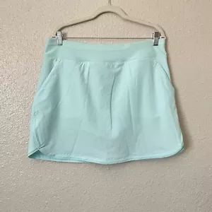 Lands End Sz 16 Reg Light Aqua Blue Quick Dry Board Skort Swim Skirt Bottom - Picture 1 of 13
