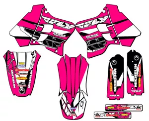1993-1995 YZ 250 2-STROKE 13 FLY Pink Senge Graphics Kit Compatible with Yamaha - Foto 1 di 10